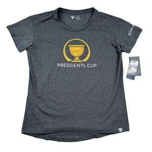 Levelwear Presiden'ts Cup Shirt Womens M Quail Hollow Golf T-Shirt Heather Gray
